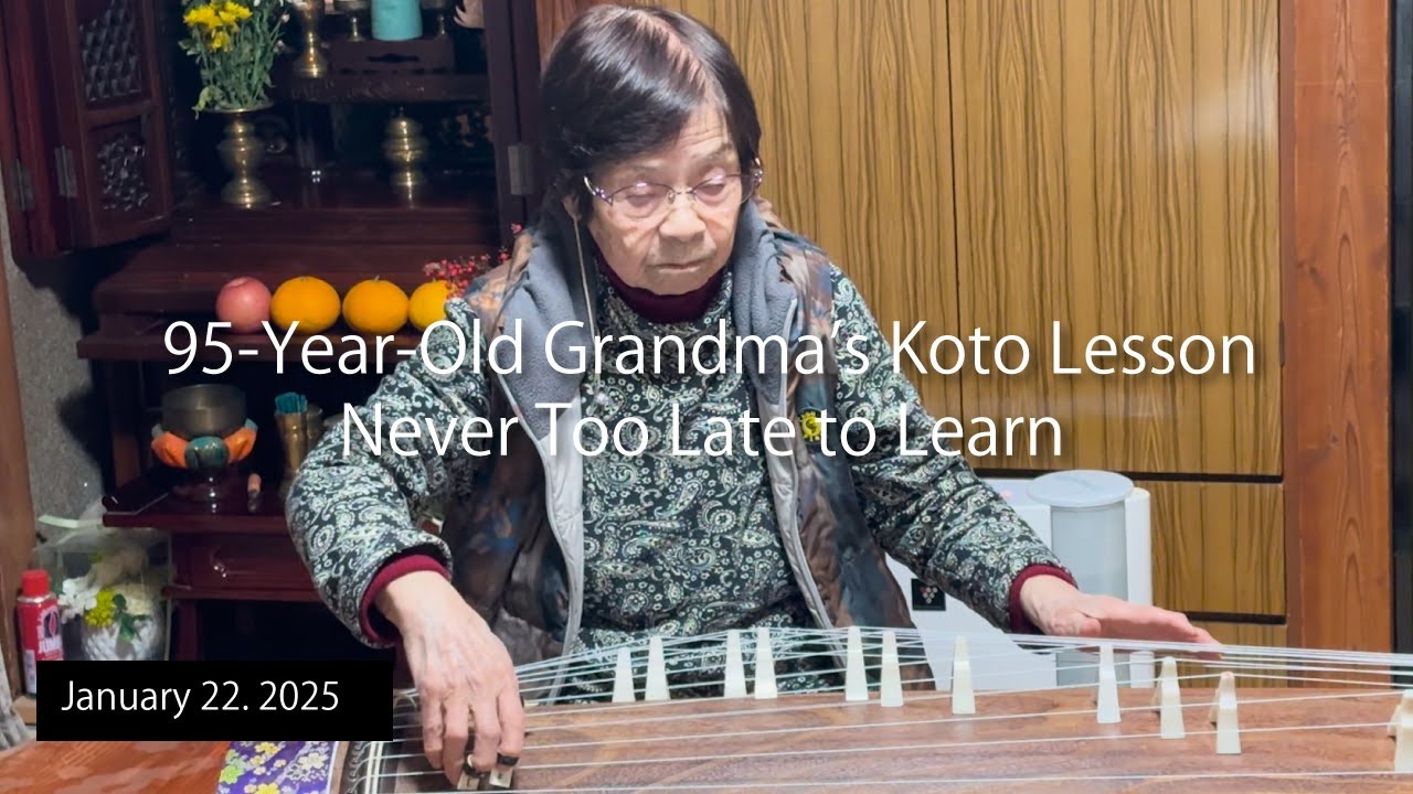 95-Year-Old Grandma’s Koto Lesson | Never Too Late to Learn