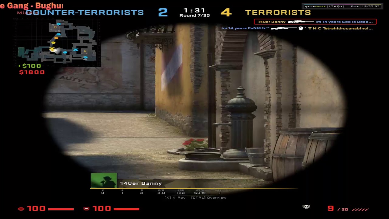 CS:GO - Gamesense.pub Super Legit Hacking turned into semirage hacking GE + Knife