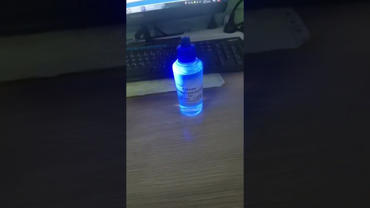 Inkjet Printer UV Invisible Fluorescent Ink, Colorless to Blue