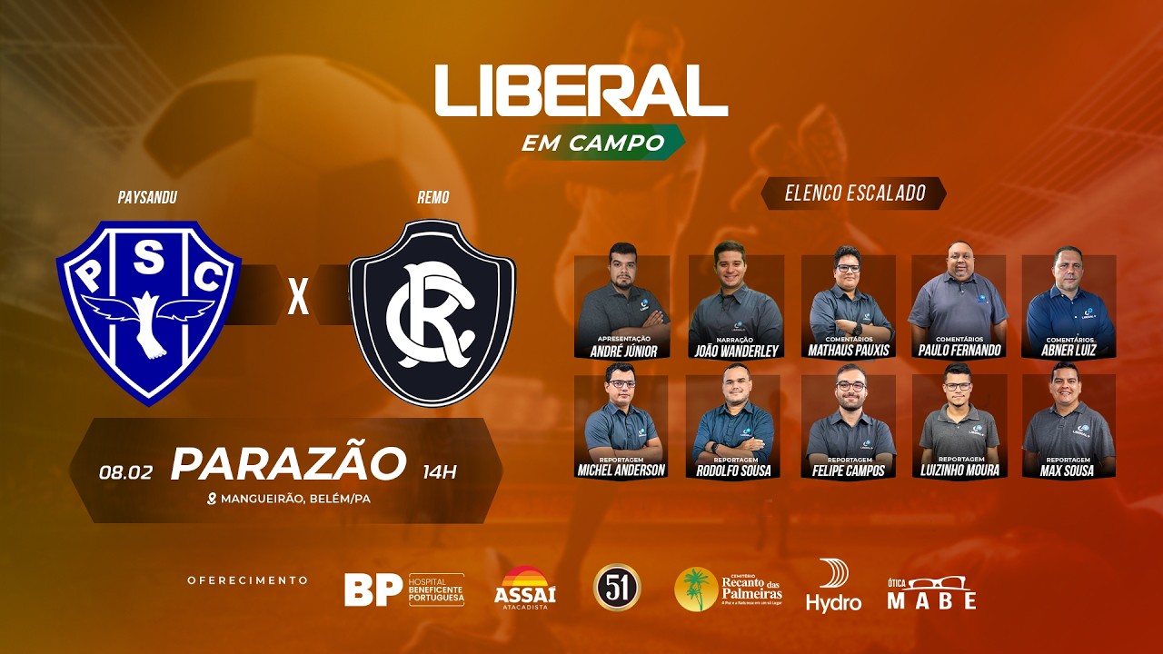 PAYSANDU X REMO - AO VIVO E COM IMAGENS DO ESTÁDIO - CAMPEONATO PARAENSE 2026
