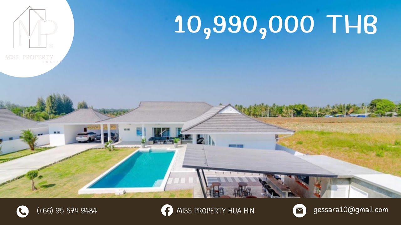 (SOLD OUT) [ EP50 ] 🌴Luxurious villa 5 Beds at Hua Hin Soi112, Price 10.99 MB Reduced from 11.99 MB