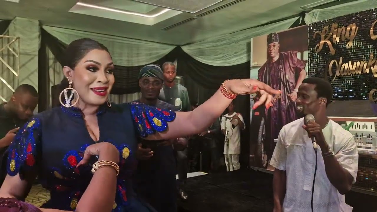K1'S WIFE EMMANUELLA AJIKE MARSHAL ON THE DANCE FLOOR WITH KS1 MALAIKA AT K1 66TH BIRTHDAY