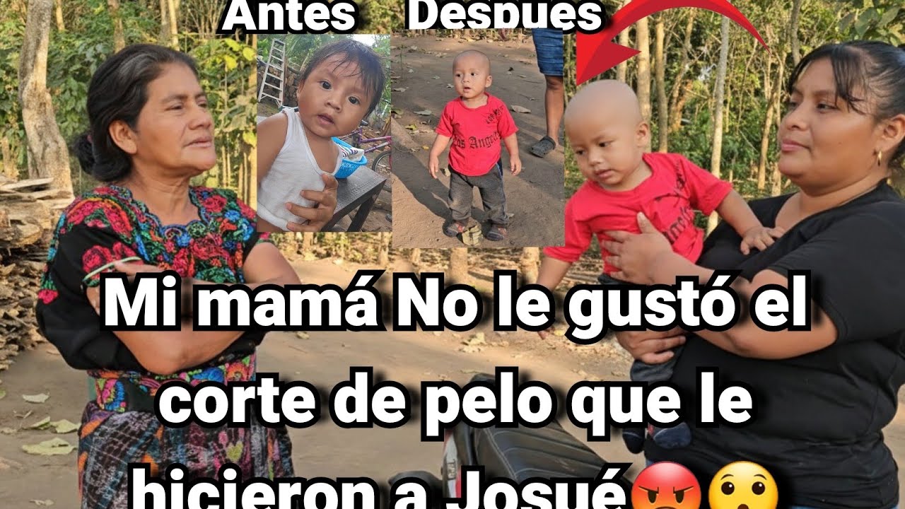 Santo Dios Josue ya puede caminar, vean la reacción d mi mamá al ver al nne de pelon😯😡