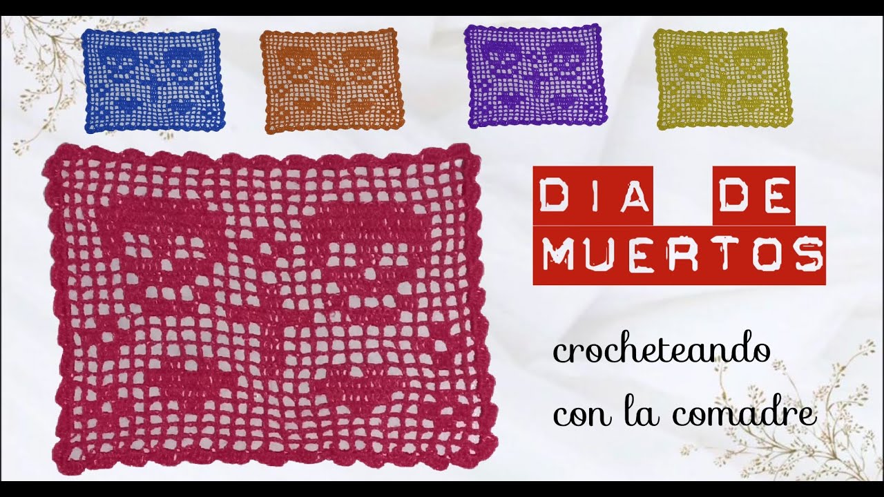 🌟🌟🌟PAPEL PICADO A CROCHET PARTE #1(2024)🕷 CROCHETENDO CON LA COMADRE (HALLOWEEN)