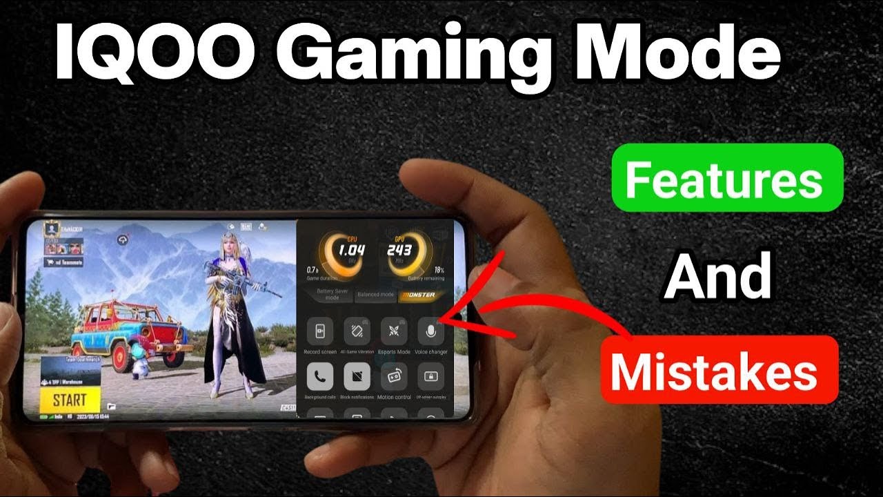 IQOO Neo 9 Pro Ultra Game Mode Features Explained |IQOO Monster Mode l BGMI 3.7 UPDATE |