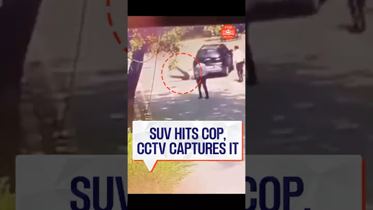 Delhi traffic cop injured after SUV hits him at busy junction; CCTV captures incident