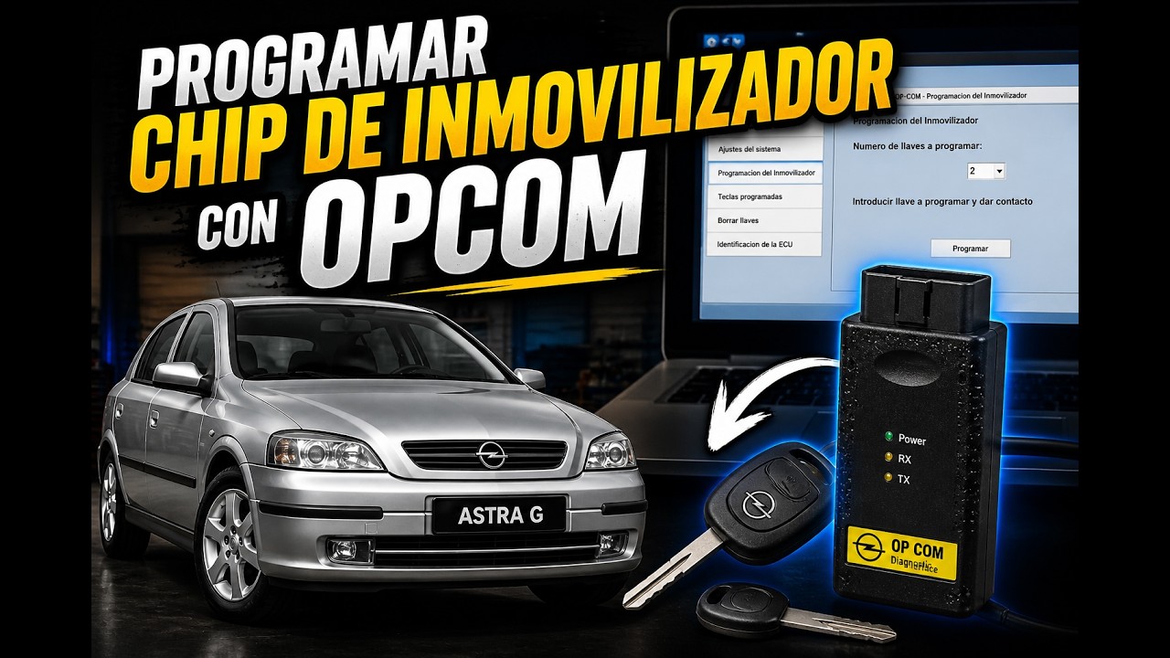 ASTRA G / CORSA C / ZAFIRA A - Programar chip de inmovilizador para nueva llave