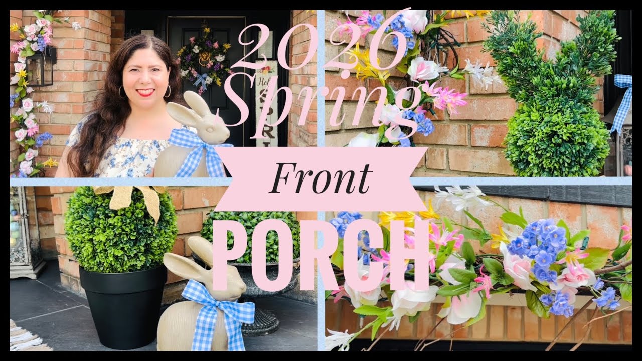 💐 2026 Spring Front Porch 🐇 2026 Spring Decorating Ideas 🪺 2026 Easter Front Porch 🐣 Spring Decor 🎀