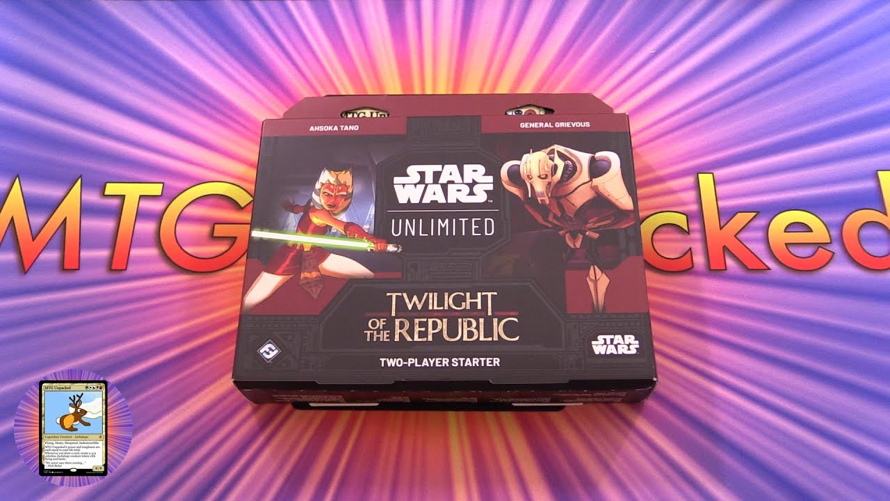 Распаковка Star Wars: Unlimited Twilight of the Republic для двух игроков