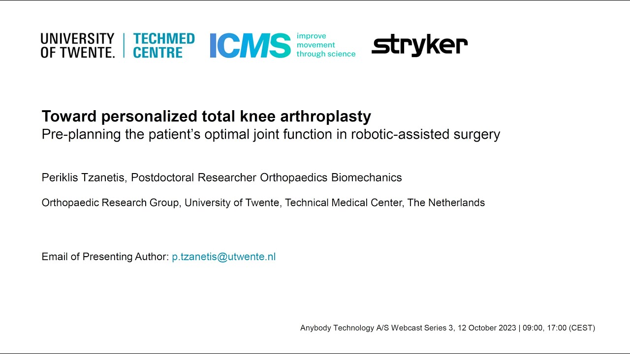 Toward personalized total knee arthroplasty