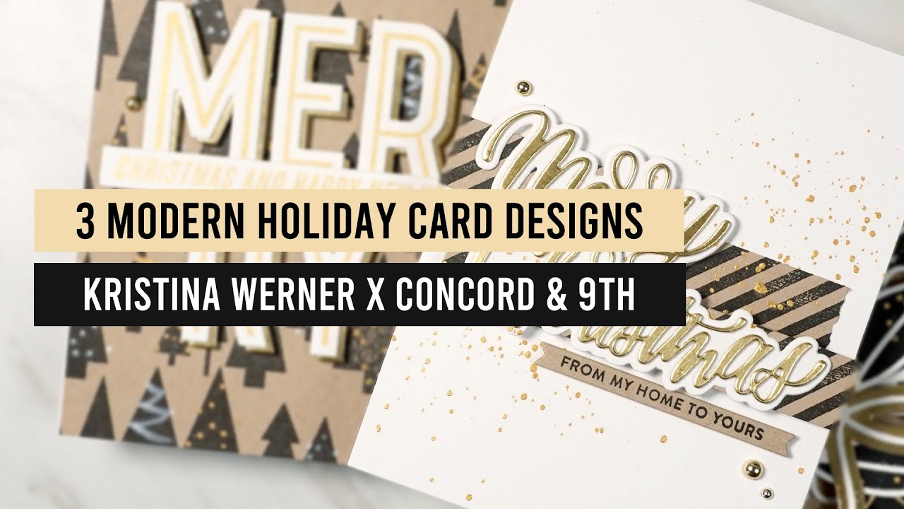 Crafting with Kristina Werner's Stunning Concord & 9th Collection! | Holiday Card Making