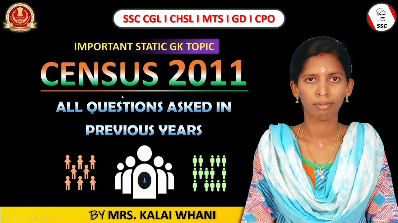 ALL PYQS ASKED FROM CENSUS 2011 | IMPORTANT STATIC GK TOPIC | SSC