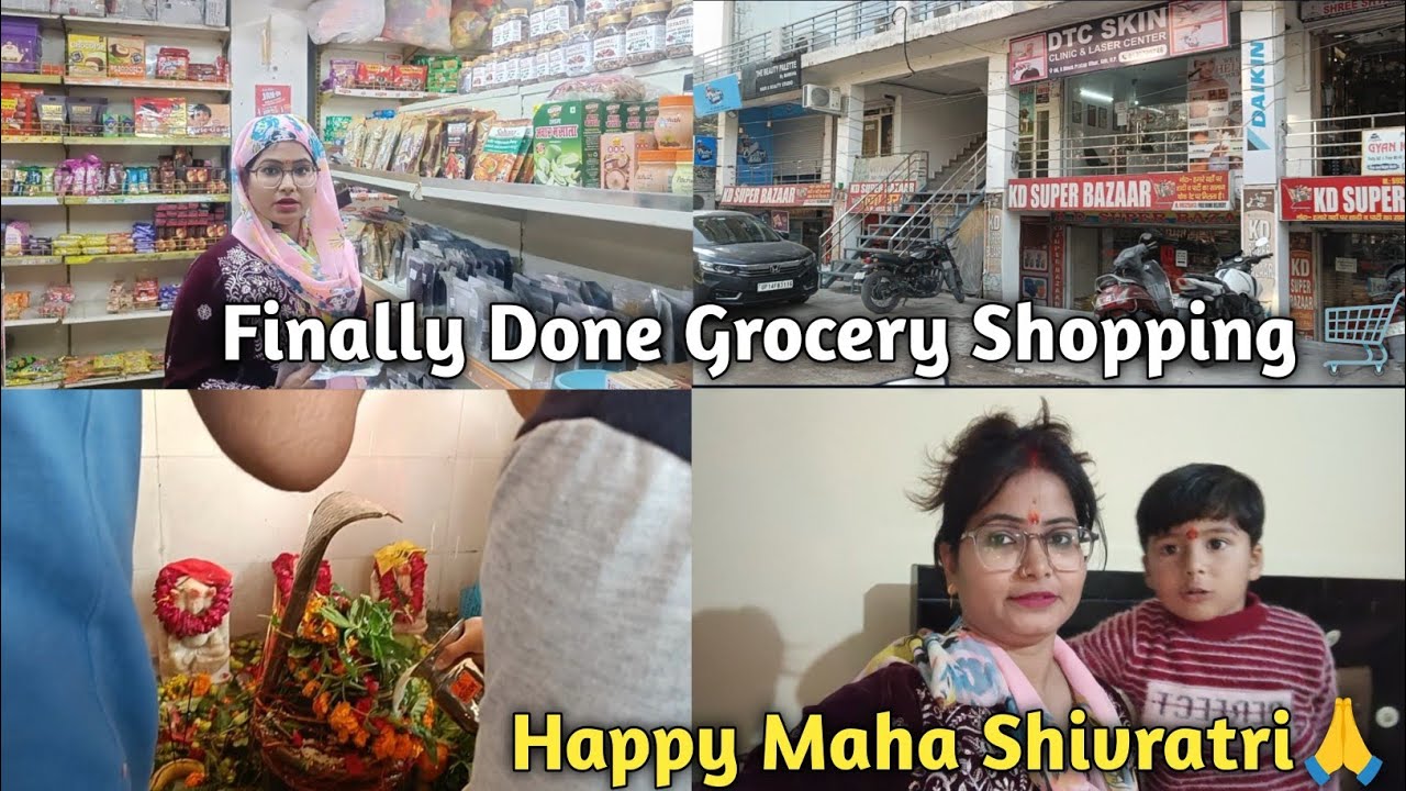 365/46Day Happy Mahashivratri Vlog🙏 Finally Grocery Shopping Done ✅ 🛒