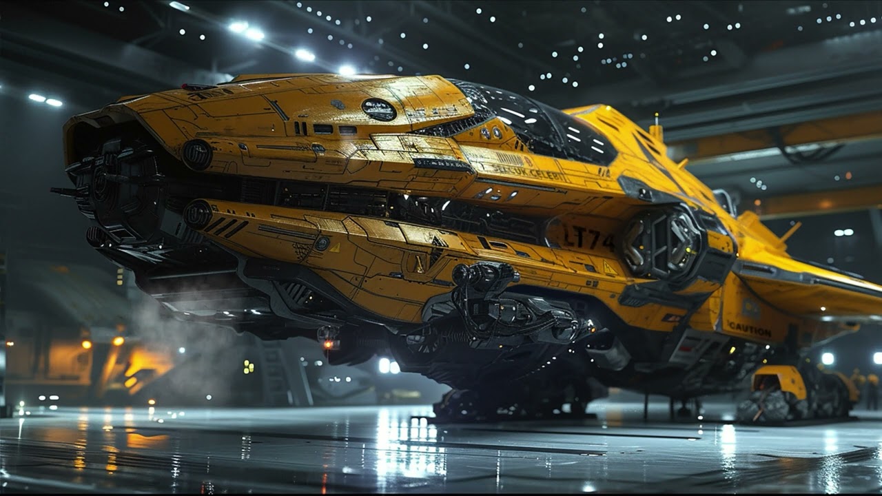 Space Station Hangar Sci-Fi Ambiance for Sleep, Study, Relaxation