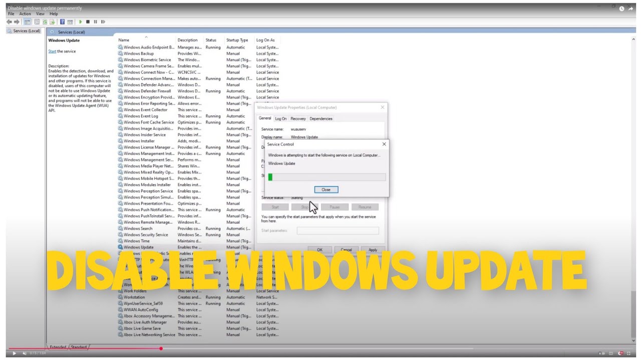 Disable windows update permanently