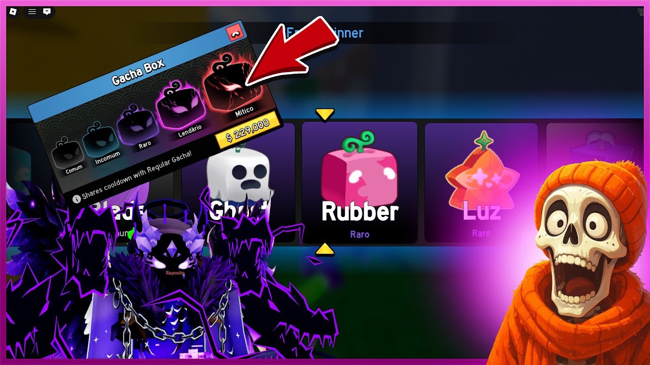 😄Girando fruta no BLOX FRUITS, será que veio fruta boa?