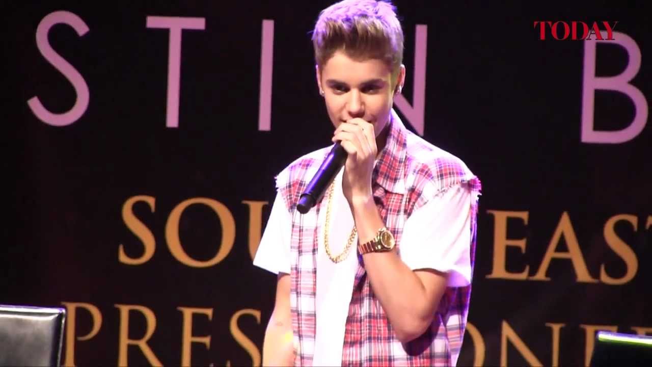 Justin Bieber South East Asia press conference for Believe
