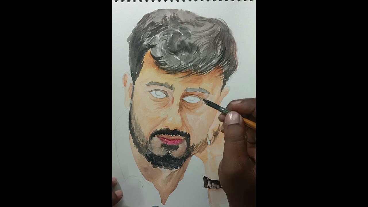 watercolor portrait drawings| portrait painting | portrait  drawing tutorial|how to draw a portrait