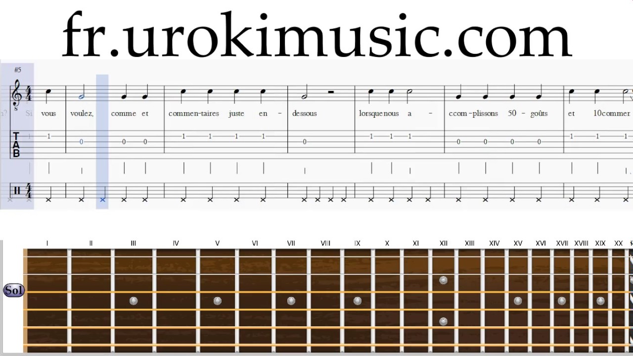 Cours de Guitare Igit Marcher loin Partie#1 Partitions M&eacute;lodie Сhansons Tuto Comment Jouer Tab Tabla
