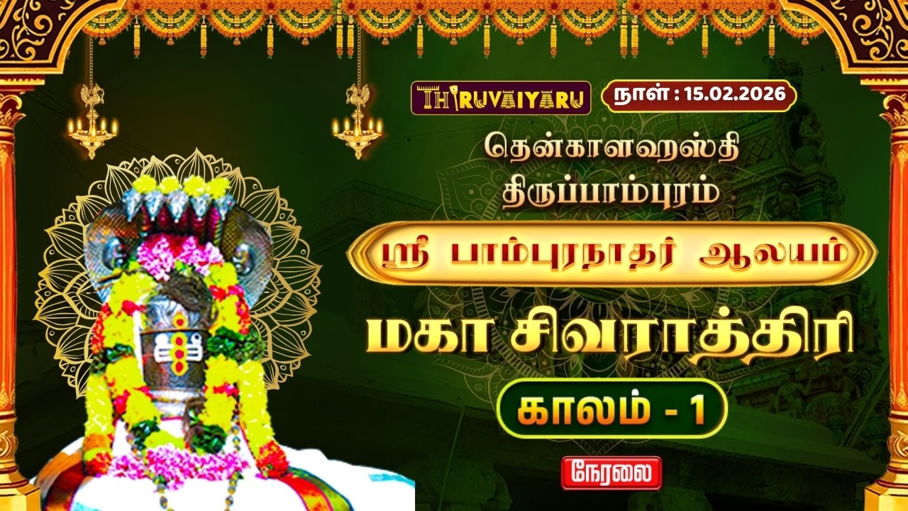 🔴Live : திருப்பாம்புரம் ஸ்ரீ பாம்புரநாதர் ஆலய மகா சிவராத்திரி விழா - முதல் காலம்