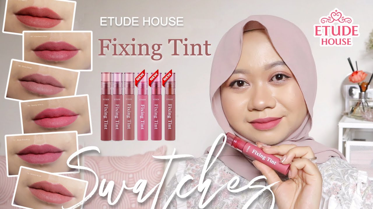 ETUDE HOUSE FIXING TINT SWATCHES NO 6 - 12 #ETUDE