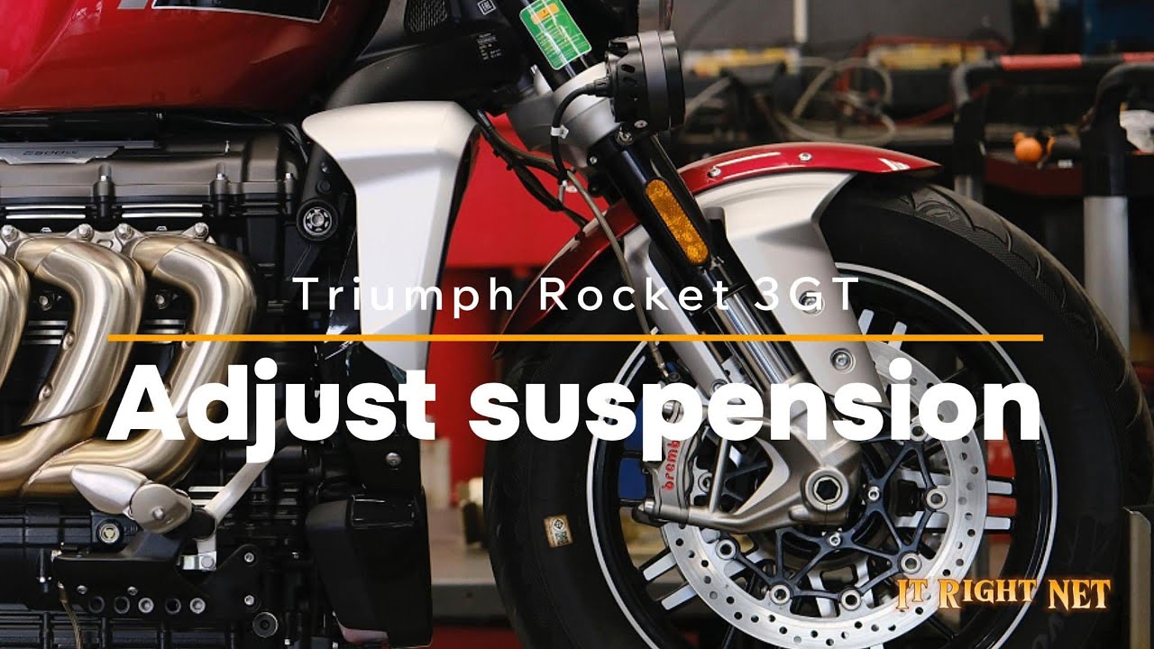 Triumph Rocket 3GT - Adjust suspensions #triumphmotorcycles #rocket3