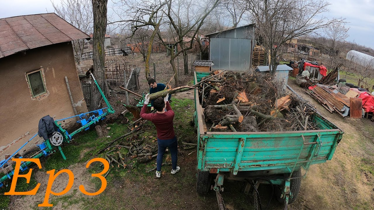 Cărăm lemne cu U650-Ep.3(Cremoso mânuiește remorca cu lemne)