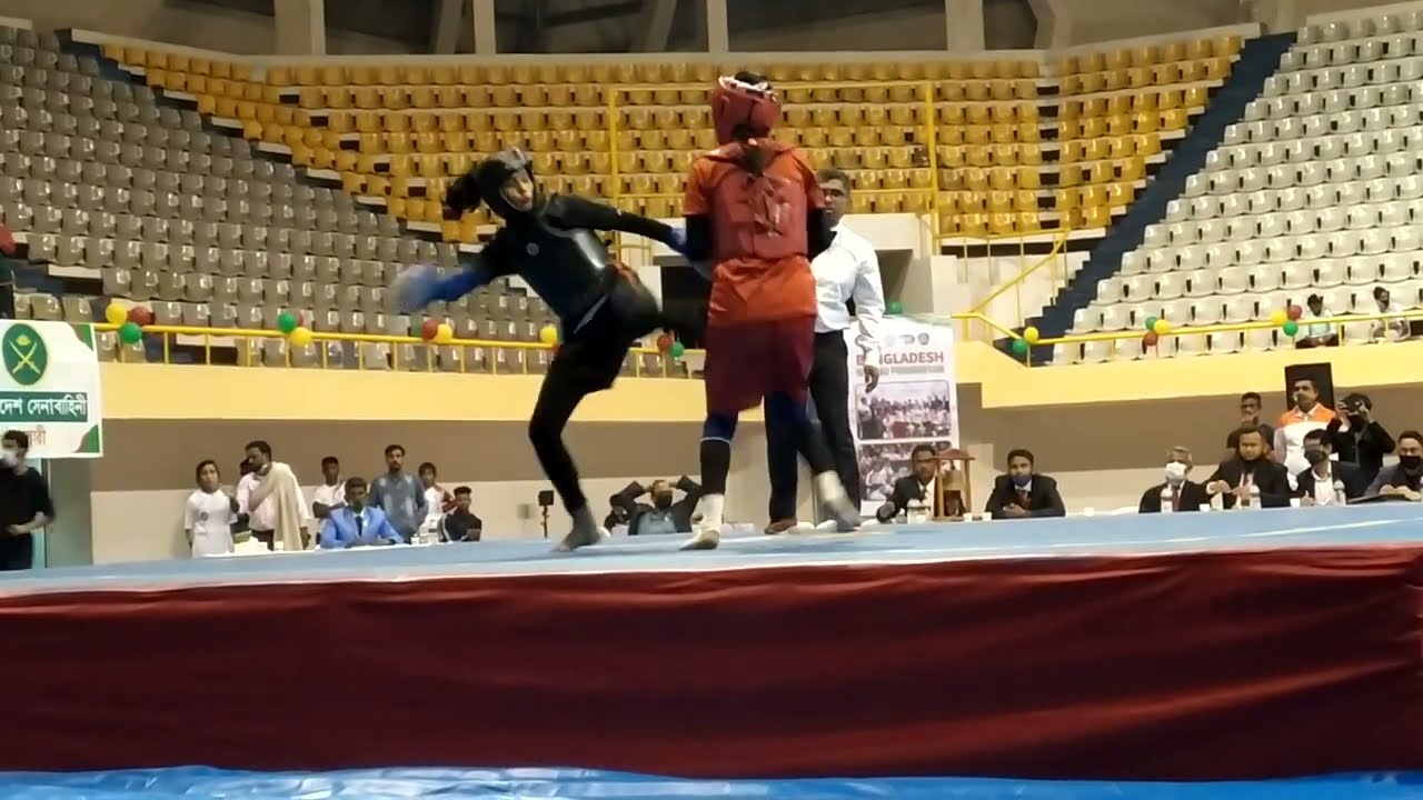 16 National wushu championship 45 kg female sanda Bangladesh wushu