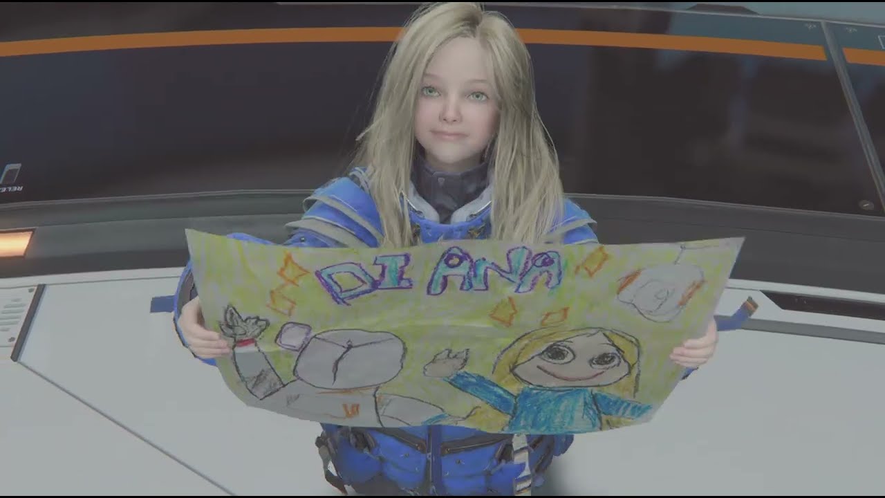 PRAGMATA - Diana gives Hugh a Drawing
