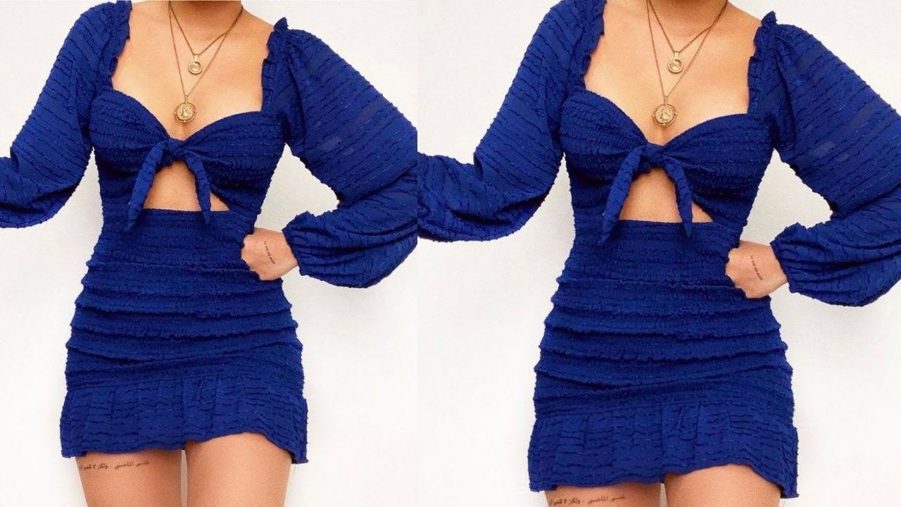 Diy Cute Front Tie Summer Dress | beginners Sewing Video