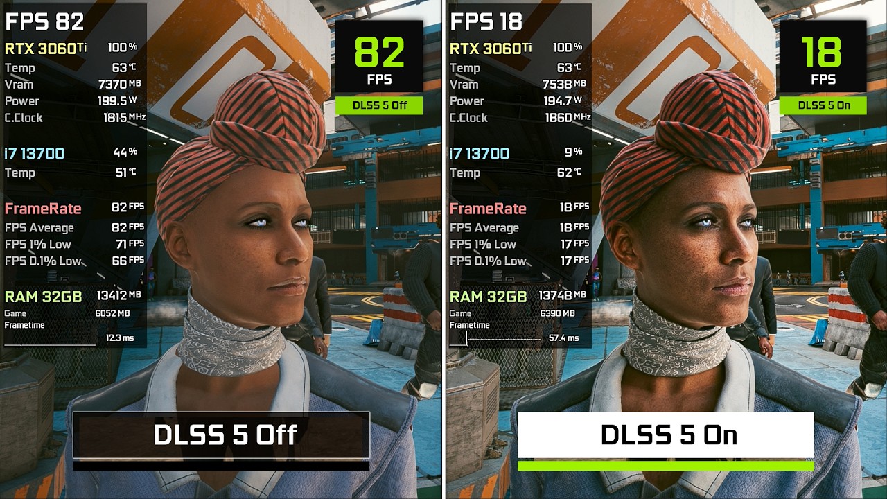 DLSS 5 on the RTX 3060 Ti