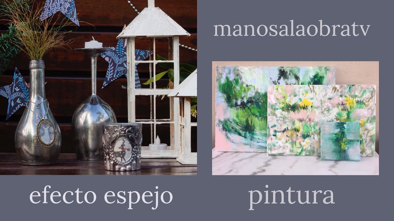 ManosalaObraTv 2020 Programa 61 - Efecto Espejo - L&aacute;minas de Arroz - Decoupage- Pintura Abstracta