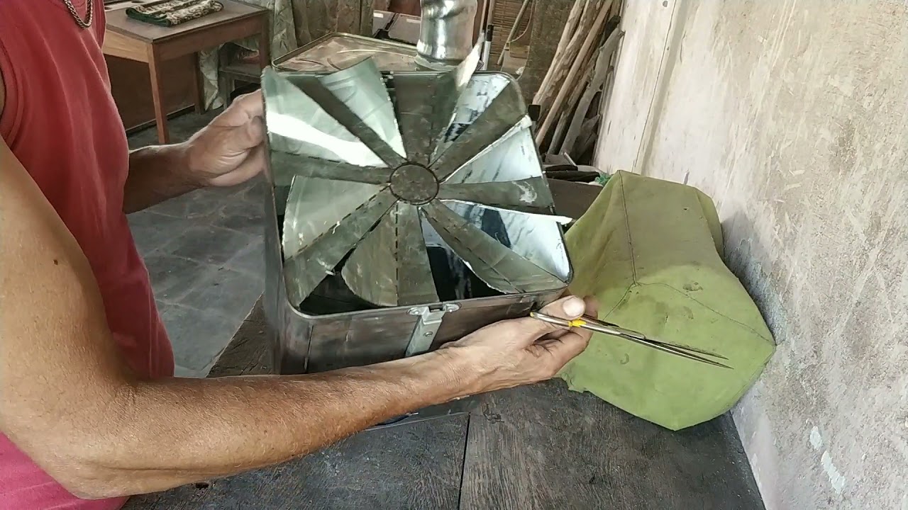 Defumador caseiro com vórtice.