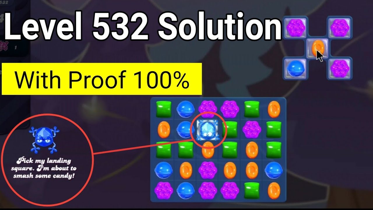 candy crush level 532 || candy crush level 532 how to play || candy crush level 532 solution