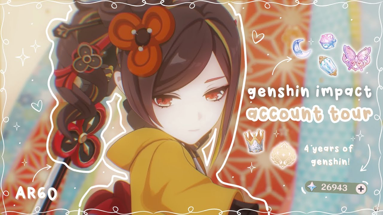 Уютный тур по аккаунту ar60! ୧ ‧₊˚ 🍮 (4 года+, эстетика, сборки, йап) | уютный геймплей Genshin