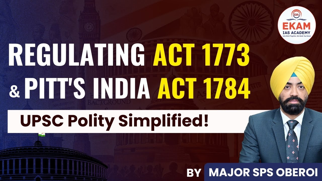 Indian Polity for UPSC | Regulating Act 1773 & Pitt’s India Act 1784 Explained by Major Oberoi