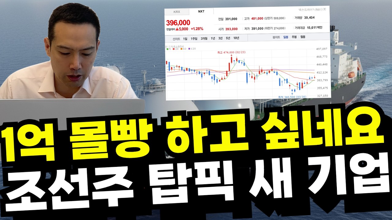 1억 몰빵 하고 싶은 조선주 탑픽 이 기업 AI 반도체 외국인 기관이 계속 판다면 지금 핫한 원전, 건설주 VS 세계 1등 조선주를 살까? HD한국조선해양 VS 한화오션