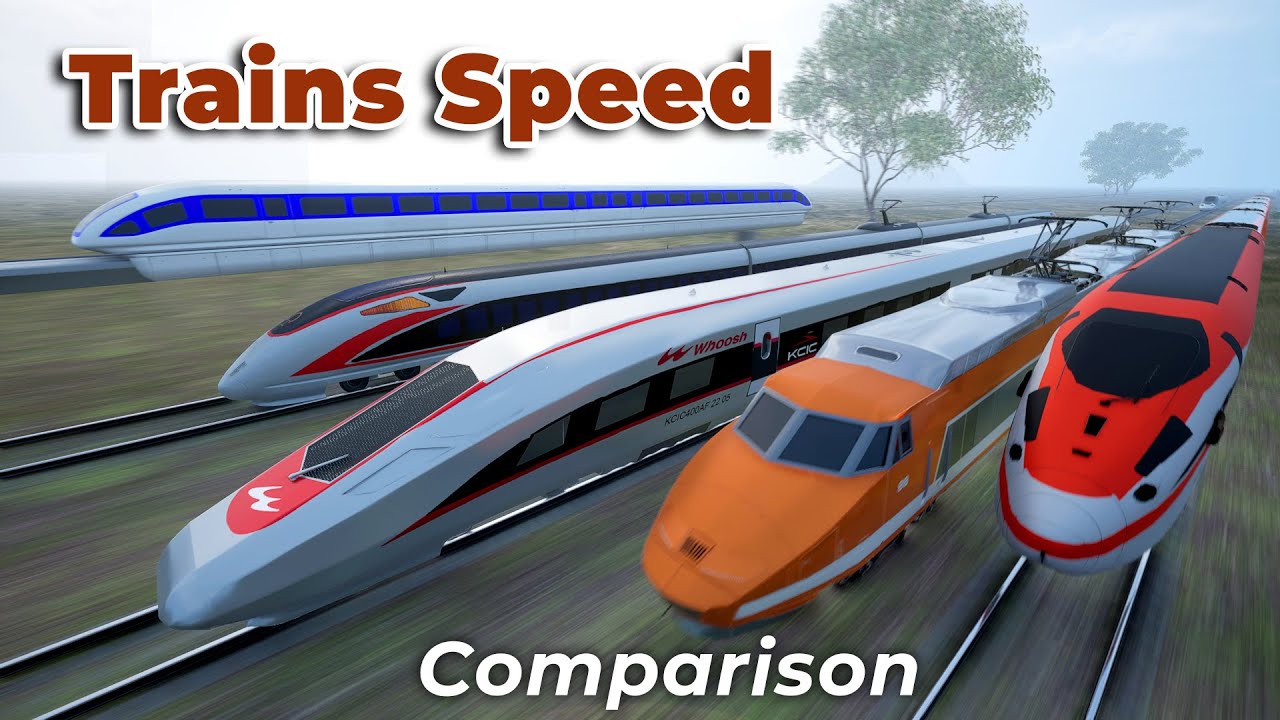 Trains Speed Comparison | Fastest Train speed comparison in 3D