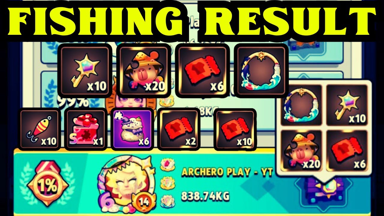 ARCHERO: FISHING EVENT RESULT! 6000 GEMS + F2P PLAY!