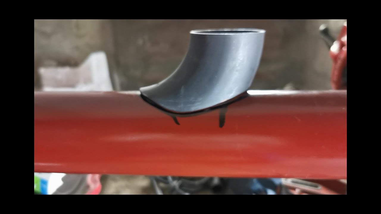 Tuyauterie acier, comment réaliser un presque parfait pied de biche sur diamètre supérieur