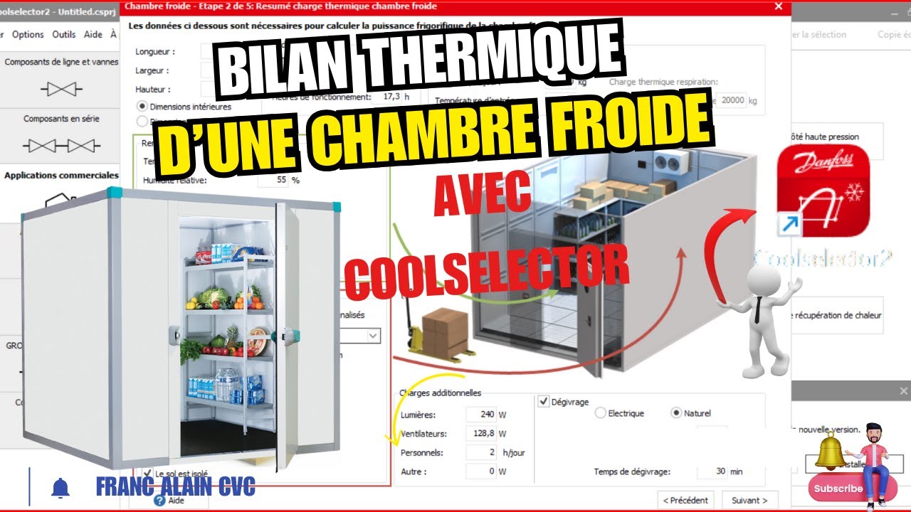 👉DIMENSIONNEMENT D'UNE CHAMBRE FROIDE AVEC COOLSELECTOR #réfrigération #hvac #froid #climatisation