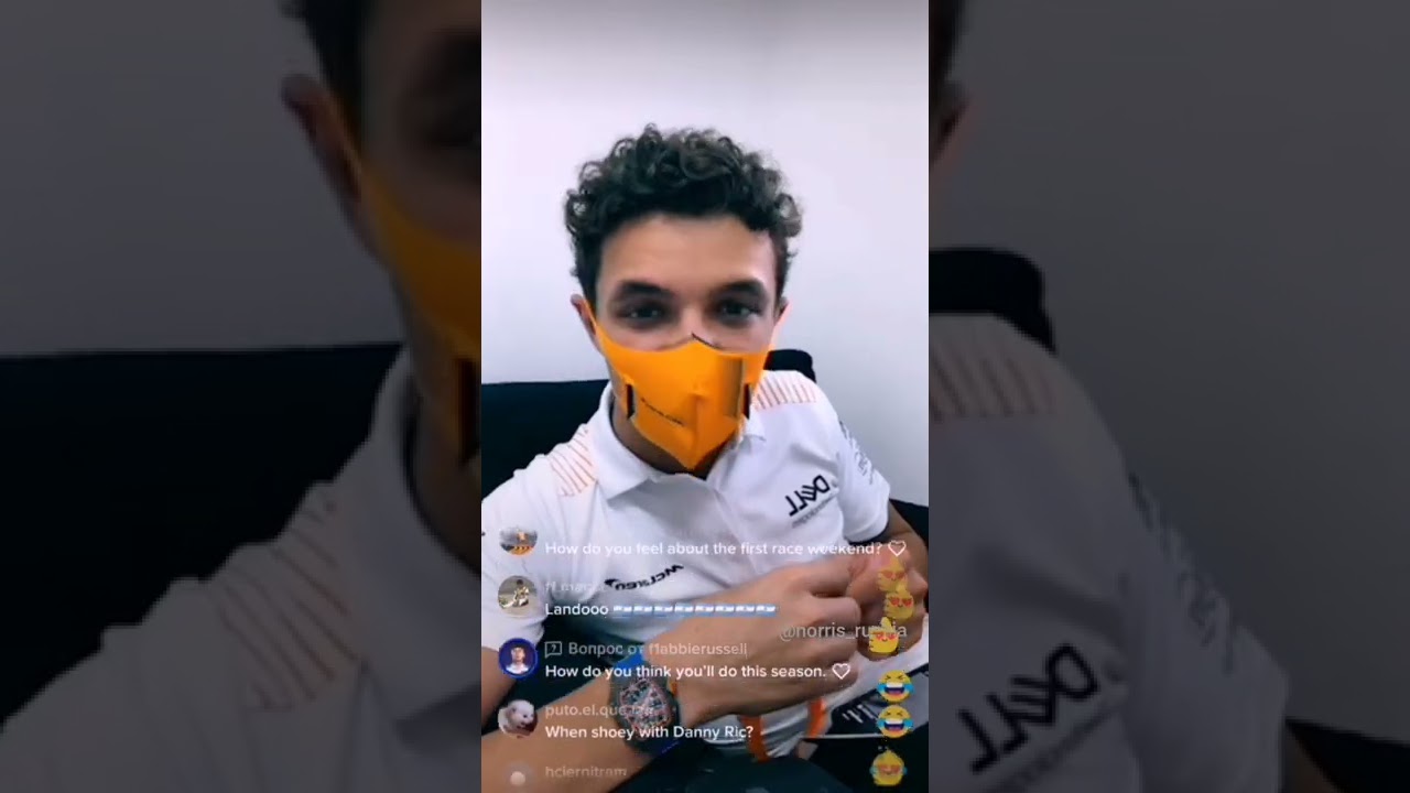 Live on TikTok with Lando Norris (March 25 2021)