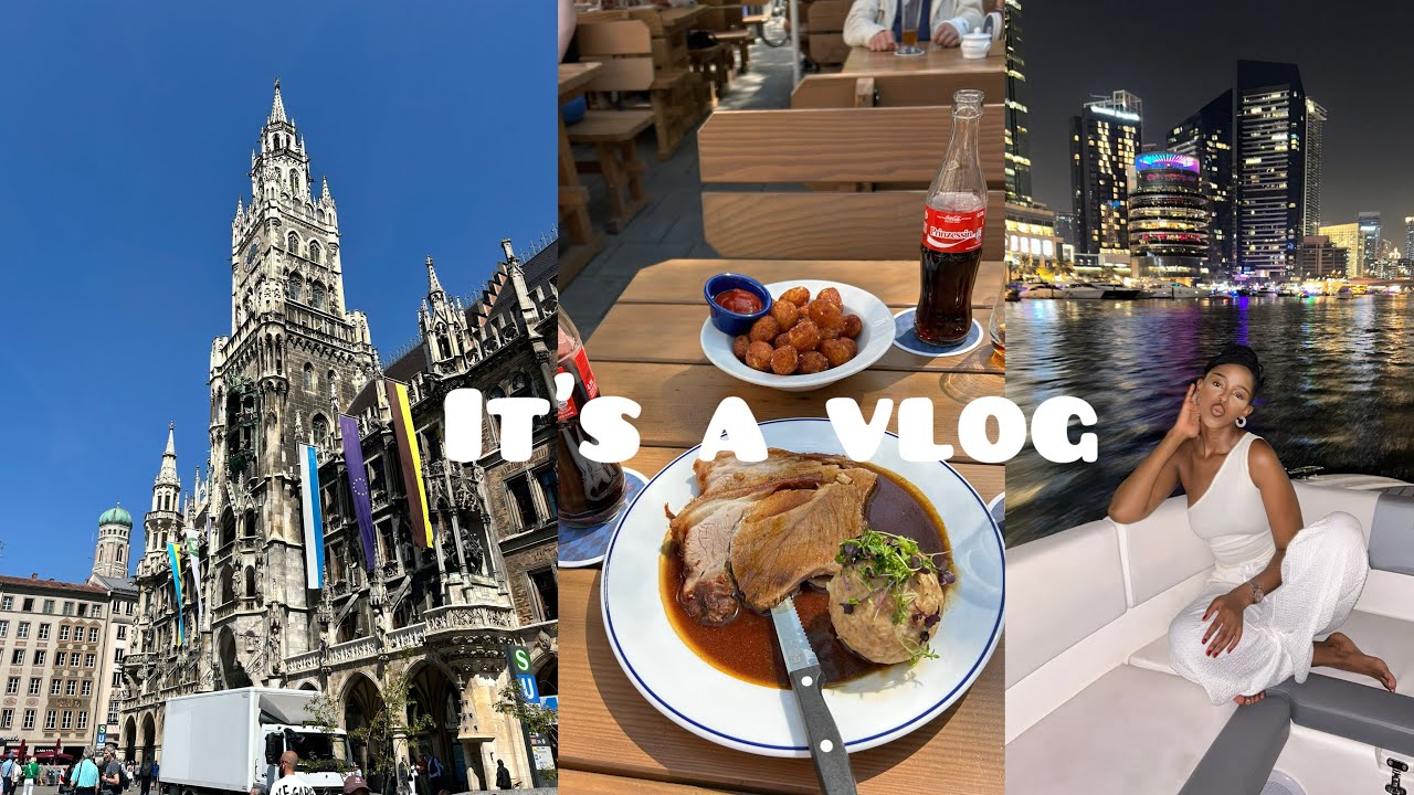 VLOG| days in the life of a South African living in Dubai| Hamburg&Munich| private yacht| shopping.