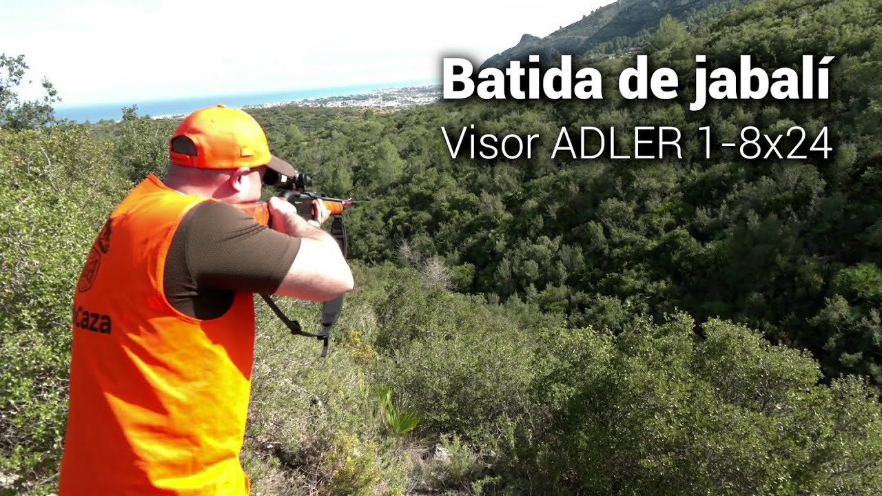 Batida de jabal&iacute; con visor ADLER 1-8x24