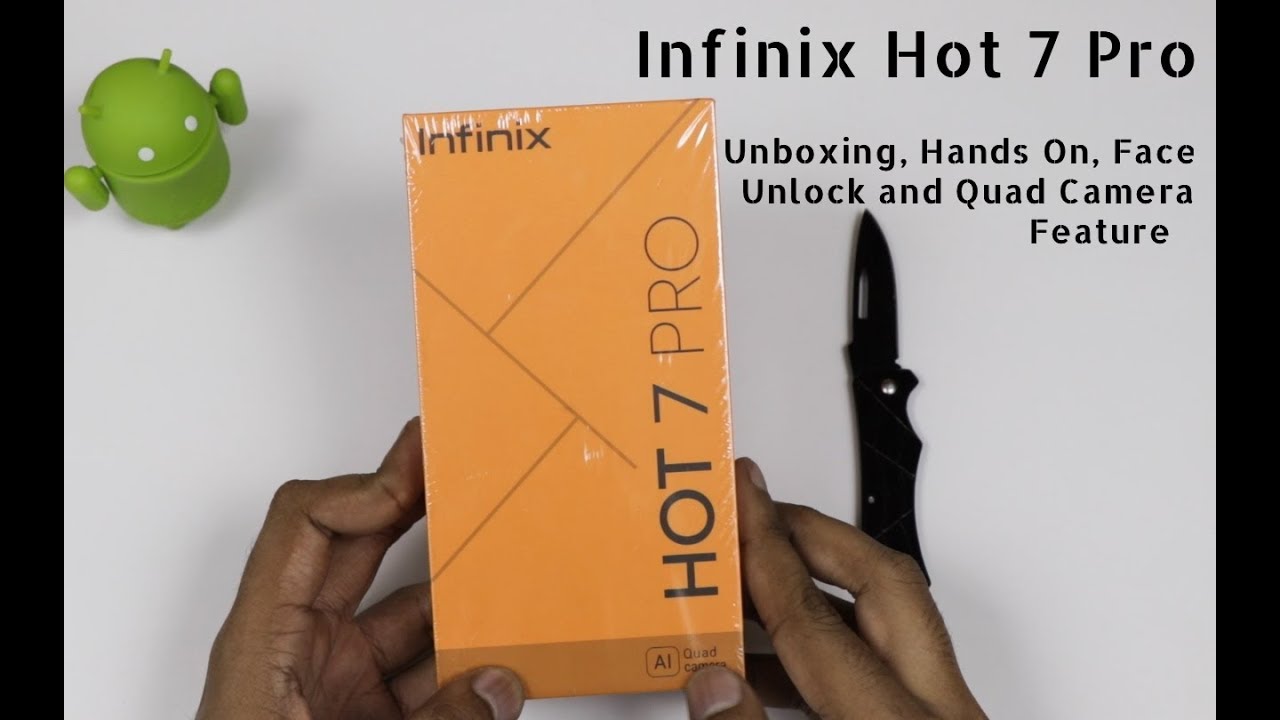 Infinix Hot 7 Pro [Aqua Blue] - Unboxing, Hands On, Face Unlock and Quad Camera Features