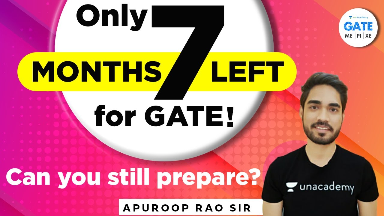 Only 7 months left for GATE ! Can you still prepare? |  Preparation Strategy | Apuroop Sir