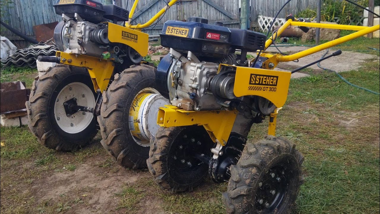 Два Мотокультиватора STEHER GT-430 и GT-300 разница в работе.