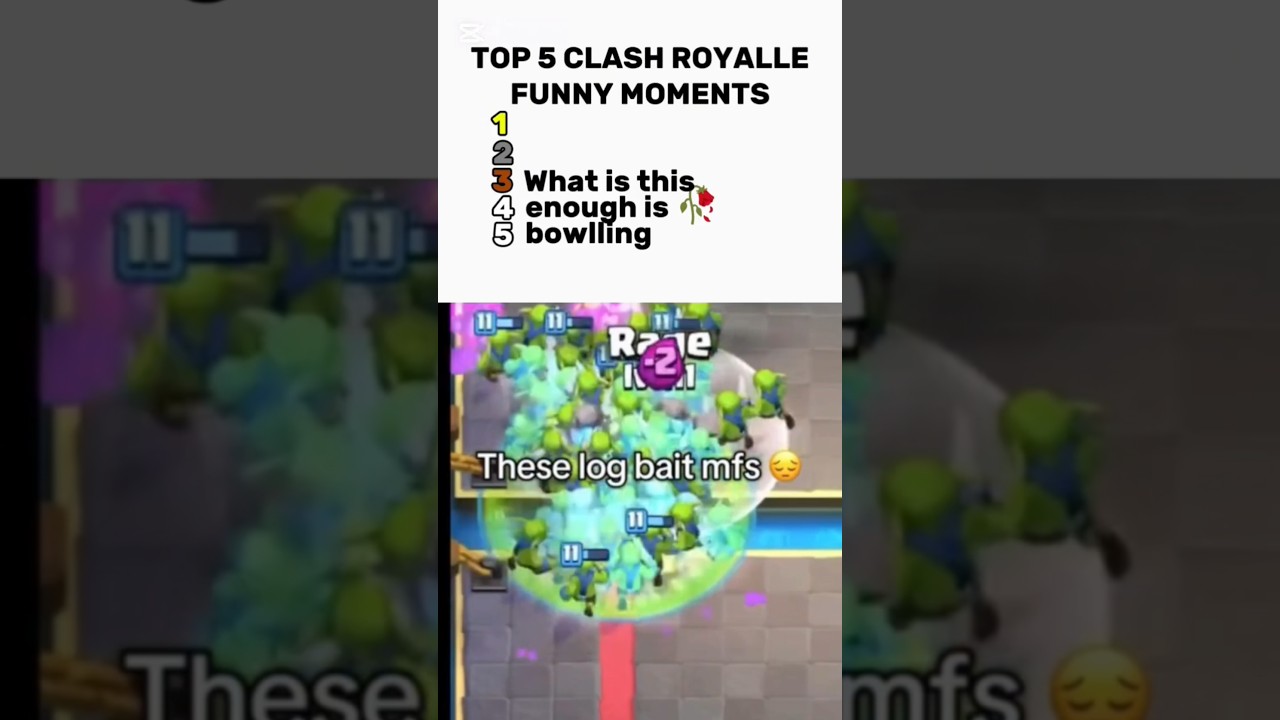 TOP 5 CLASH ROYALLE FUNNY MOMENTS #clashroyale #memes #supercell #funny