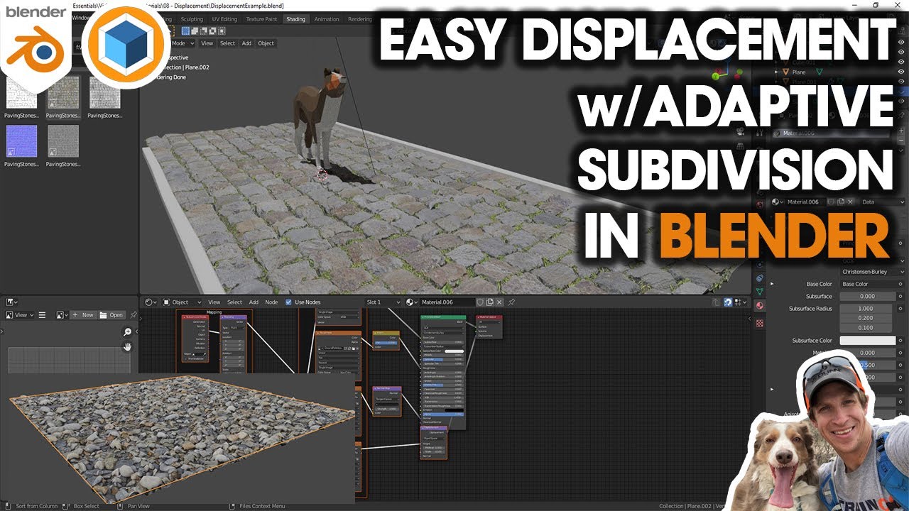 Setting Up DISPLACEMENT MAPS and Nodes in Blender! (Adaptive Subdivision Trick)