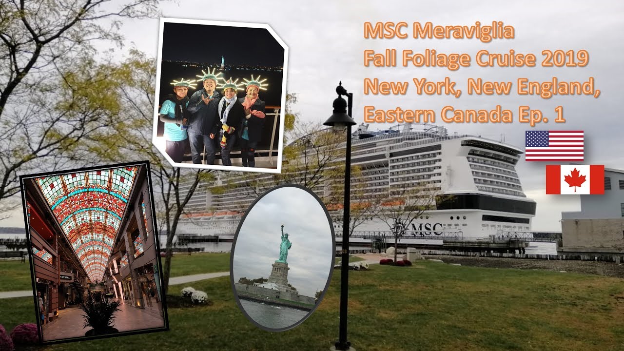 MSC Meraviglia Cruise from New York, Autumn 2019 - Ep1: Boarding,   Sailaway, Cabin & Ship Tour!